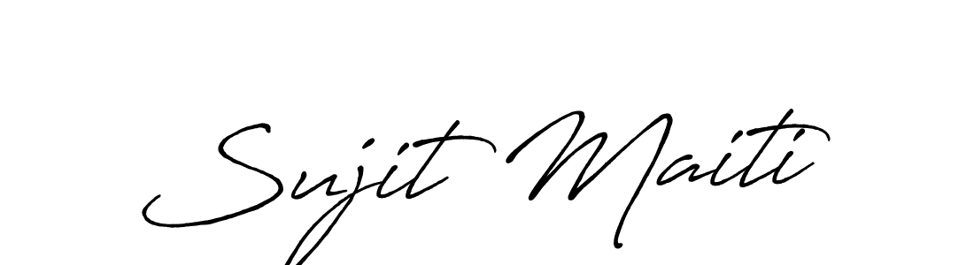 Also we have Sujit Maiti name is the best signature style. Create professional handwritten signature collection using Antro_Vectra_Bolder autograph style. Sujit Maiti signature style 7 images and pictures png