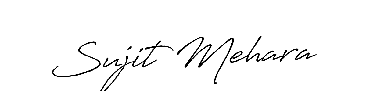 Make a beautiful signature design for name Sujit Mehara. With this signature (Antro_Vectra_Bolder) style, you can create a handwritten signature for free. Sujit Mehara signature style 7 images and pictures png