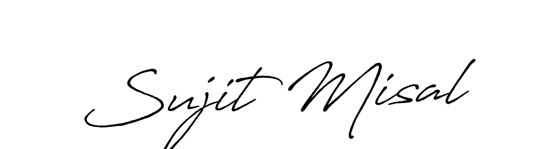 How to make Sujit Misal signature? Antro_Vectra_Bolder is a professional autograph style. Create handwritten signature for Sujit Misal name. Sujit Misal signature style 7 images and pictures png