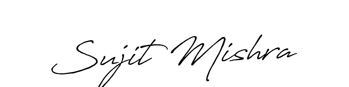 Create a beautiful signature design for name Sujit Mishra. With this signature (Antro_Vectra_Bolder) fonts, you can make a handwritten signature for free. Sujit Mishra signature style 7 images and pictures png