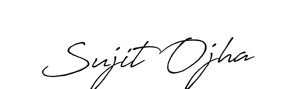 Sujit Ojha stylish signature style. Best Handwritten Sign (Antro_Vectra_Bolder) for my name. Handwritten Signature Collection Ideas for my name Sujit Ojha. Sujit Ojha signature style 7 images and pictures png