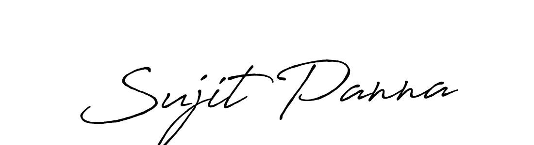 Make a beautiful signature design for name Sujit Panna. With this signature (Antro_Vectra_Bolder) style, you can create a handwritten signature for free. Sujit Panna signature style 7 images and pictures png