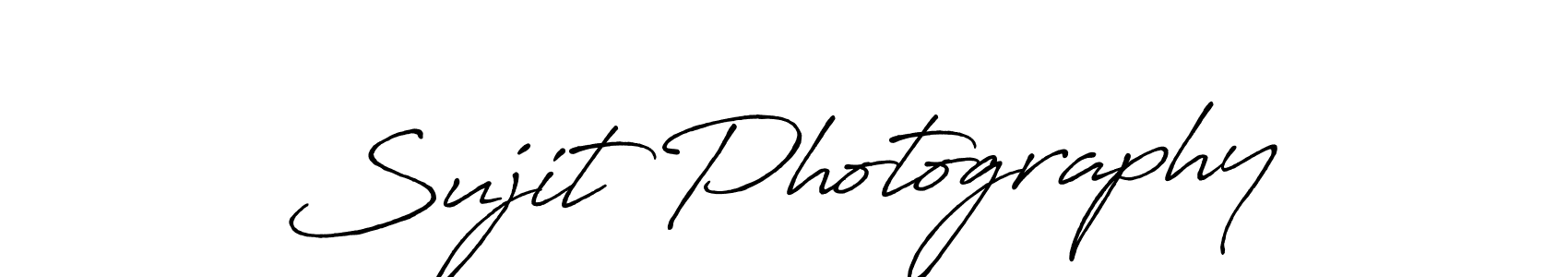Make a beautiful signature design for name Sujit Photography. With this signature (Antro_Vectra_Bolder) style, you can create a handwritten signature for free. Sujit Photography signature style 7 images and pictures png