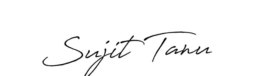 Also You can easily find your signature by using the search form. We will create Sujit Tanu name handwritten signature images for you free of cost using Antro_Vectra_Bolder sign style. Sujit Tanu signature style 7 images and pictures png