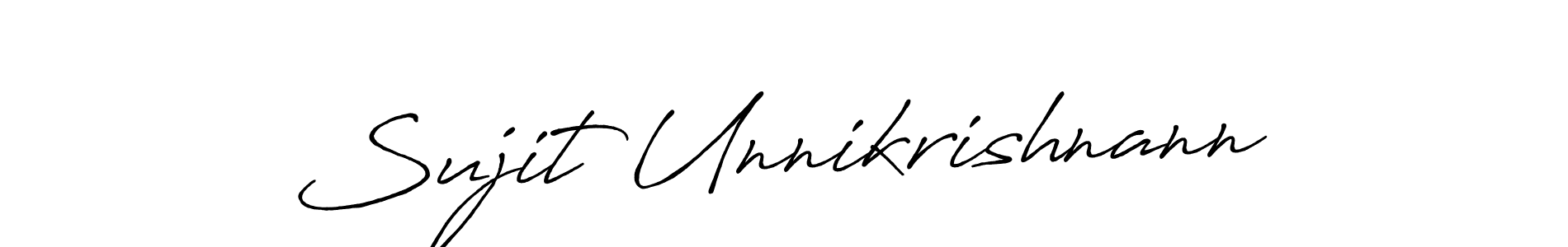 Create a beautiful signature design for name Sujit Unnikrishnann. With this signature (Antro_Vectra_Bolder) fonts, you can make a handwritten signature for free. Sujit Unnikrishnann signature style 7 images and pictures png