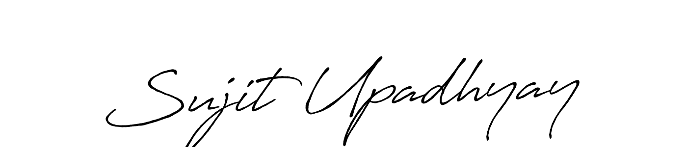 You should practise on your own different ways (Antro_Vectra_Bolder) to write your name (Sujit Upadhyay) in signature. don't let someone else do it for you. Sujit Upadhyay signature style 7 images and pictures png