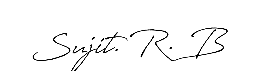 The best way (Antro_Vectra_Bolder) to make a short signature is to pick only two or three words in your name. The name Sujit. R. B include a total of six letters. For converting this name. Sujit. R. B signature style 7 images and pictures png