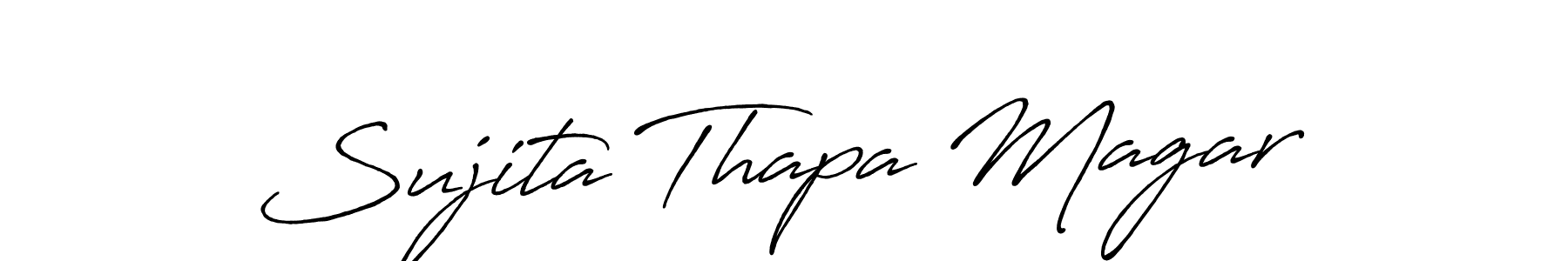 You should practise on your own different ways (Antro_Vectra_Bolder) to write your name (Sujita Thapa Magar) in signature. don't let someone else do it for you. Sujita Thapa Magar signature style 7 images and pictures png