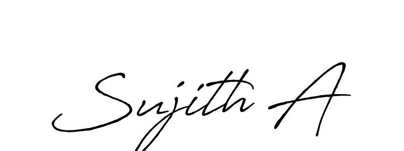 Make a beautiful signature design for name Sujith A. With this signature (Antro_Vectra_Bolder) style, you can create a handwritten signature for free. Sujith A signature style 7 images and pictures png