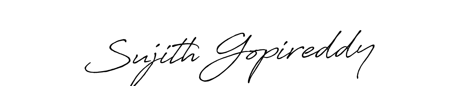 It looks lik you need a new signature style for name Sujith Gopireddy. Design unique handwritten (Antro_Vectra_Bolder) signature with our free signature maker in just a few clicks. Sujith Gopireddy signature style 7 images and pictures png