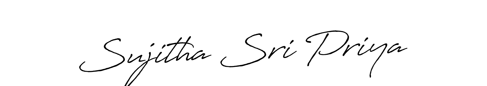 Make a beautiful signature design for name Sujitha Sri Priya. With this signature (Antro_Vectra_Bolder) style, you can create a handwritten signature for free. Sujitha Sri Priya signature style 7 images and pictures png