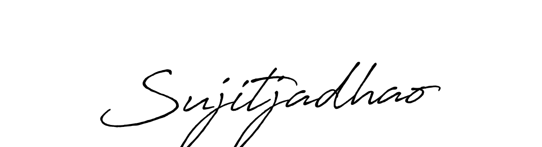 You should practise on your own different ways (Antro_Vectra_Bolder) to write your name (Sujitjadhao) in signature. don't let someone else do it for you. Sujitjadhao signature style 7 images and pictures png