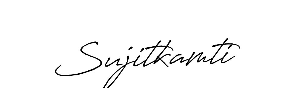 Antro_Vectra_Bolder is a professional signature style that is perfect for those who want to add a touch of class to their signature. It is also a great choice for those who want to make their signature more unique. Get Sujitkamti name to fancy signature for free. Sujitkamti signature style 7 images and pictures png