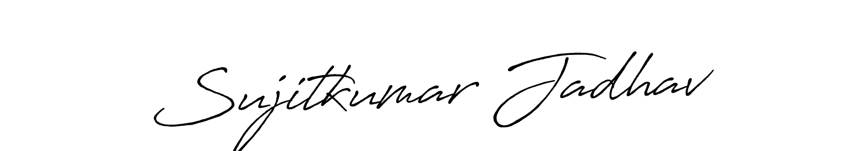 Make a beautiful signature design for name Sujitkumar Jadhav. With this signature (Antro_Vectra_Bolder) style, you can create a handwritten signature for free. Sujitkumar Jadhav signature style 7 images and pictures png