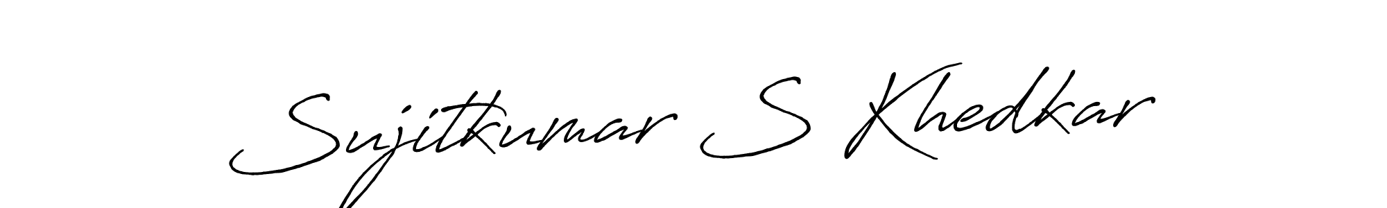 Create a beautiful signature design for name Sujitkumar S Khedkar. With this signature (Antro_Vectra_Bolder) fonts, you can make a handwritten signature for free. Sujitkumar S Khedkar signature style 7 images and pictures png