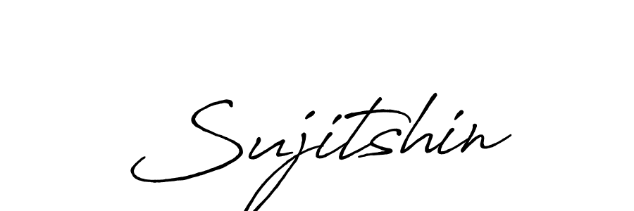 The best way (Antro_Vectra_Bolder) to make a short signature is to pick only two or three words in your name. The name Sujitshin include a total of six letters. For converting this name. Sujitshin signature style 7 images and pictures png