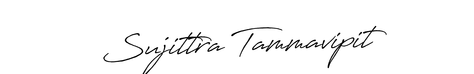 How to make Sujittra Tammavipit name signature. Use Antro_Vectra_Bolder style for creating short signs online. This is the latest handwritten sign. Sujittra Tammavipit signature style 7 images and pictures png