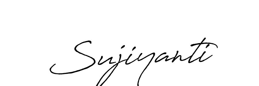 Antro_Vectra_Bolder is a professional signature style that is perfect for those who want to add a touch of class to their signature. It is also a great choice for those who want to make their signature more unique. Get Sujiyanti name to fancy signature for free. Sujiyanti signature style 7 images and pictures png