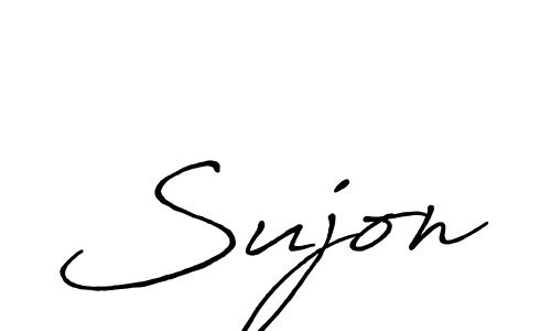 Create a beautiful signature design for name Sujon. With this signature (Antro_Vectra_Bolder) fonts, you can make a handwritten signature for free. Sujon signature style 7 images and pictures png