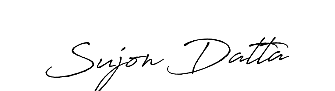 Make a beautiful signature design for name Sujon Datta. With this signature (Antro_Vectra_Bolder) style, you can create a handwritten signature for free. Sujon Datta signature style 7 images and pictures png