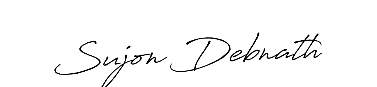 Make a beautiful signature design for name Sujon Debnath. With this signature (Antro_Vectra_Bolder) style, you can create a handwritten signature for free. Sujon Debnath signature style 7 images and pictures png