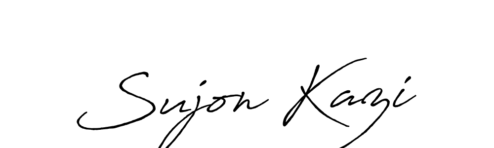 Use a signature maker to create a handwritten signature online. With this signature software, you can design (Antro_Vectra_Bolder) your own signature for name Sujon Kazi. Sujon Kazi signature style 7 images and pictures png