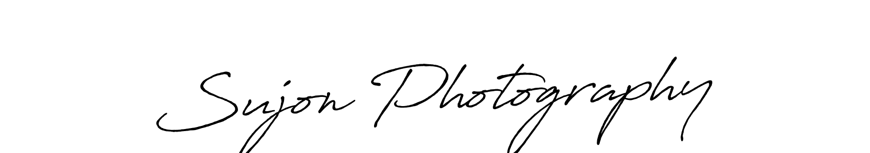 How to make Sujon Photography signature? Antro_Vectra_Bolder is a professional autograph style. Create handwritten signature for Sujon Photography name. Sujon Photography signature style 7 images and pictures png