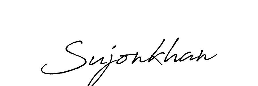 Create a beautiful signature design for name Sujonkhan. With this signature (Antro_Vectra_Bolder) fonts, you can make a handwritten signature for free. Sujonkhan signature style 7 images and pictures png