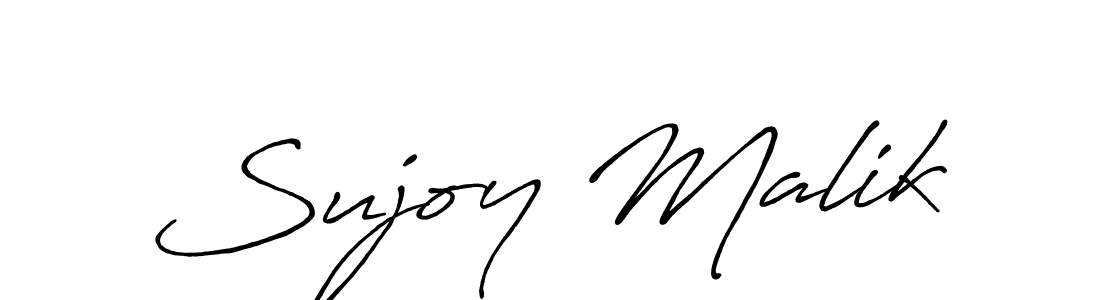 Create a beautiful signature design for name Sujoy Malik. With this signature (Antro_Vectra_Bolder) fonts, you can make a handwritten signature for free. Sujoy Malik signature style 7 images and pictures png