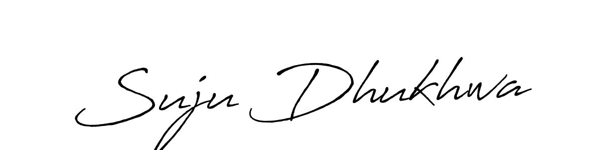 Use a signature maker to create a handwritten signature online. With this signature software, you can design (Antro_Vectra_Bolder) your own signature for name Suju Dhukhwa. Suju Dhukhwa signature style 7 images and pictures png