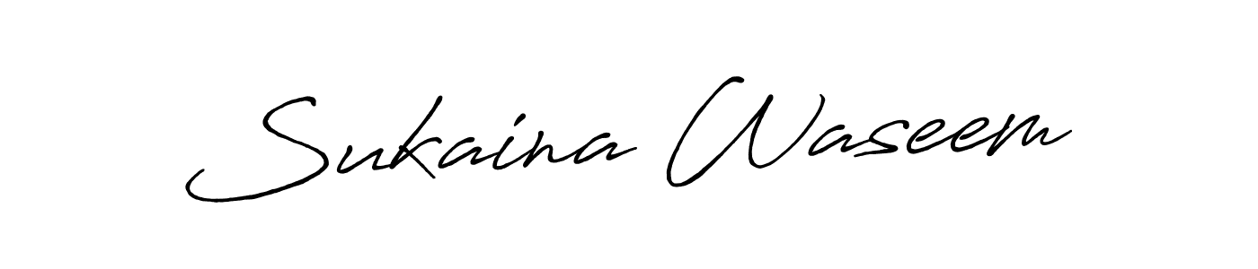 Make a beautiful signature design for name Sukaina Waseem. With this signature (Antro_Vectra_Bolder) style, you can create a handwritten signature for free. Sukaina Waseem signature style 7 images and pictures png