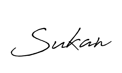 Create a beautiful signature design for name Sukan. With this signature (Antro_Vectra_Bolder) fonts, you can make a handwritten signature for free. Sukan signature style 7 images and pictures png