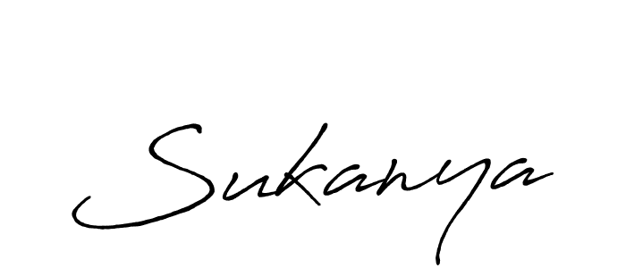 Use a signature maker to create a handwritten signature online. With this signature software, you can design (Antro_Vectra_Bolder) your own signature for name Sukanya. Sukanya signature style 7 images and pictures png