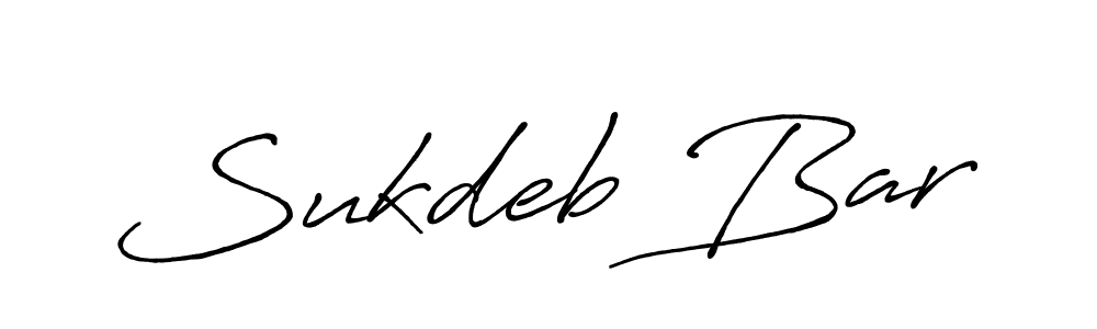 How to make Sukdeb Bar name signature. Use Antro_Vectra_Bolder style for creating short signs online. This is the latest handwritten sign. Sukdeb Bar signature style 7 images and pictures png