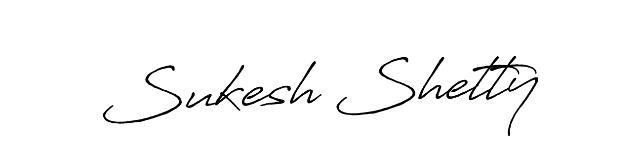 Make a beautiful signature design for name Sukesh Shetty. With this signature (Antro_Vectra_Bolder) style, you can create a handwritten signature for free. Sukesh Shetty signature style 7 images and pictures png