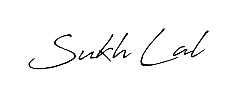 The best way (Antro_Vectra_Bolder) to make a short signature is to pick only two or three words in your name. The name Sukh Lal include a total of six letters. For converting this name. Sukh Lal signature style 7 images and pictures png