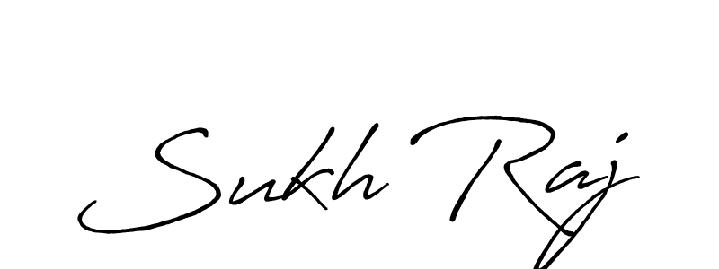 Make a beautiful signature design for name Sukh Raj. With this signature (Antro_Vectra_Bolder) style, you can create a handwritten signature for free. Sukh Raj signature style 7 images and pictures png