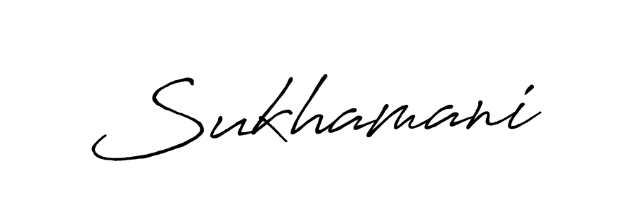 Once you've used our free online signature maker to create your best signature Antro_Vectra_Bolder style, it's time to enjoy all of the benefits that Sukhamani name signing documents. Sukhamani signature style 7 images and pictures png