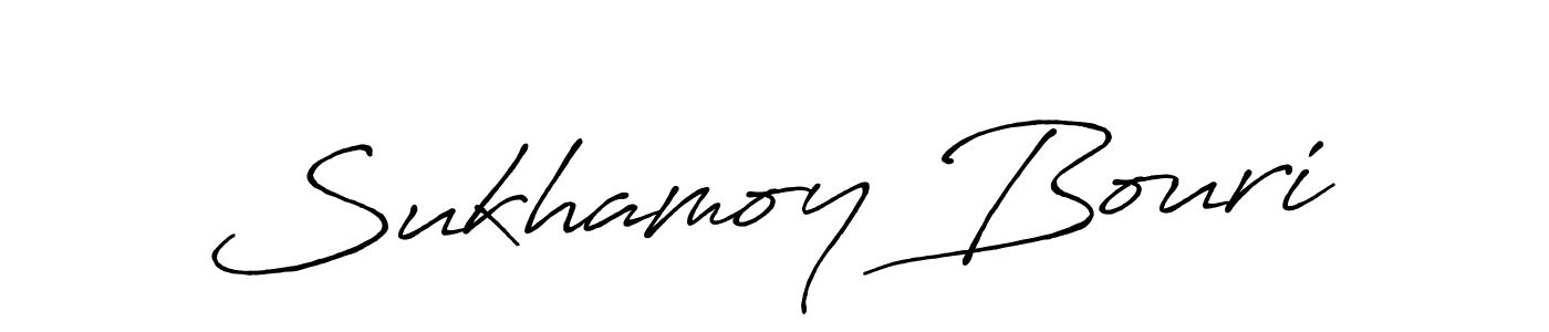 How to make Sukhamoy Bouri signature? Antro_Vectra_Bolder is a professional autograph style. Create handwritten signature for Sukhamoy Bouri name. Sukhamoy Bouri signature style 7 images and pictures png