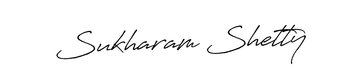 Antro_Vectra_Bolder is a professional signature style that is perfect for those who want to add a touch of class to their signature. It is also a great choice for those who want to make their signature more unique. Get Sukharam Shetty name to fancy signature for free. Sukharam Shetty signature style 7 images and pictures png