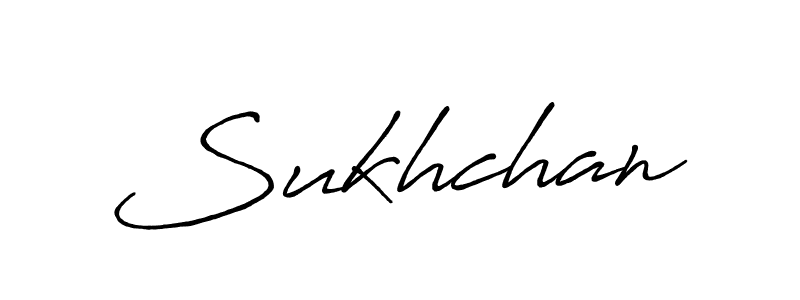 Design your own signature with our free online signature maker. With this signature software, you can create a handwritten (Antro_Vectra_Bolder) signature for name Sukhchan. Sukhchan signature style 7 images and pictures png