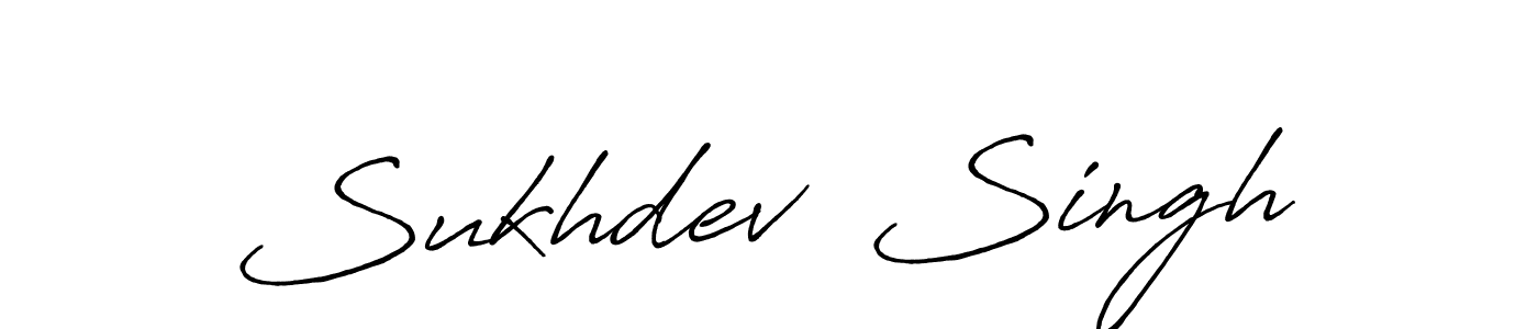 How to make Sukhdev  Singh name signature. Use Antro_Vectra_Bolder style for creating short signs online. This is the latest handwritten sign. Sukhdev  Singh signature style 7 images and pictures png