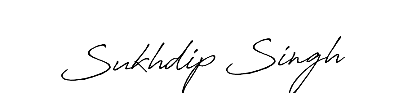 How to make Sukhdip Singh name signature. Use Antro_Vectra_Bolder style for creating short signs online. This is the latest handwritten sign. Sukhdip Singh signature style 7 images and pictures png