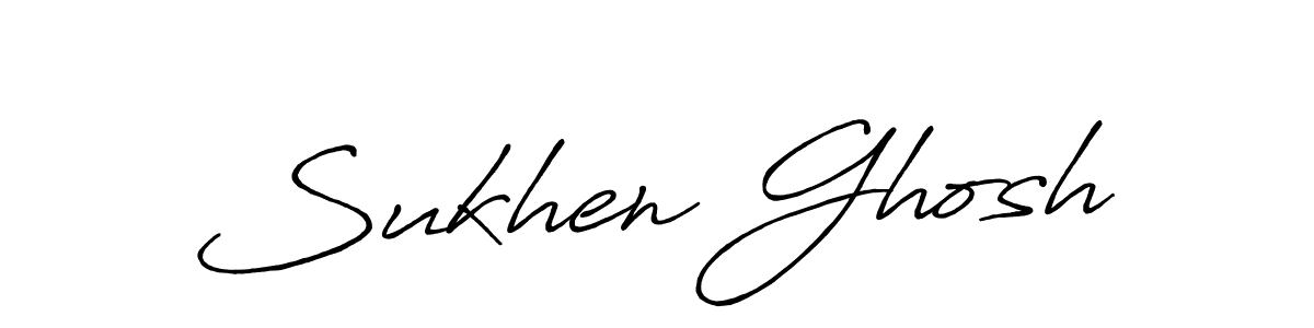 Make a beautiful signature design for name Sukhen Ghosh. With this signature (Antro_Vectra_Bolder) style, you can create a handwritten signature for free. Sukhen Ghosh signature style 7 images and pictures png
