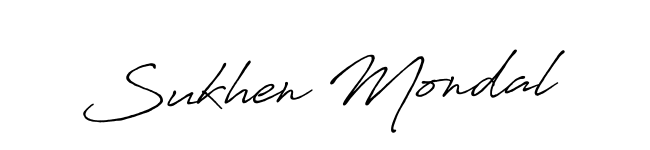 Sukhen Mondal stylish signature style. Best Handwritten Sign (Antro_Vectra_Bolder) for my name. Handwritten Signature Collection Ideas for my name Sukhen Mondal. Sukhen Mondal signature style 7 images and pictures png