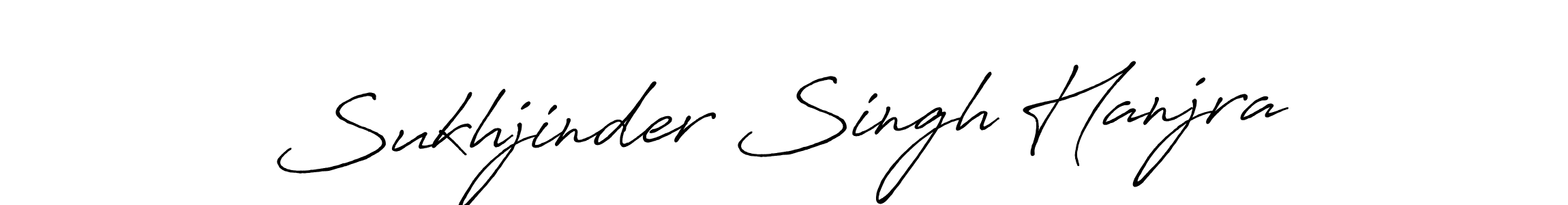 Make a beautiful signature design for name Sukhjinder Singh Hanjra. With this signature (Antro_Vectra_Bolder) style, you can create a handwritten signature for free. Sukhjinder Singh Hanjra signature style 7 images and pictures png