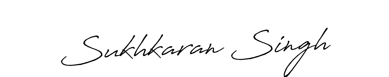 Create a beautiful signature design for name Sukhkaran Singh. With this signature (Antro_Vectra_Bolder) fonts, you can make a handwritten signature for free. Sukhkaran Singh signature style 7 images and pictures png