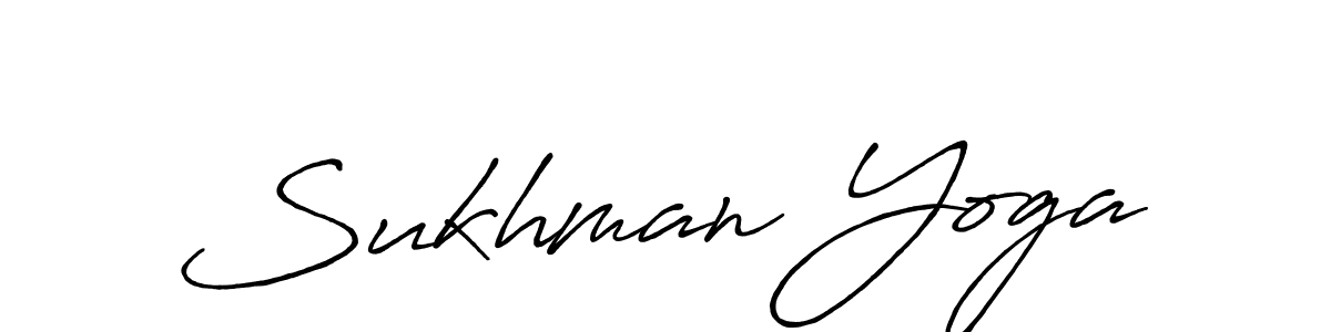 Design your own signature with our free online signature maker. With this signature software, you can create a handwritten (Antro_Vectra_Bolder) signature for name Sukhman Yoga. Sukhman Yoga signature style 7 images and pictures png