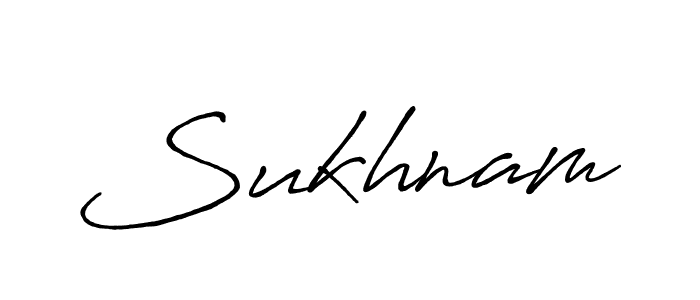 Use a signature maker to create a handwritten signature online. With this signature software, you can design (Antro_Vectra_Bolder) your own signature for name Sukhnam. Sukhnam signature style 7 images and pictures png