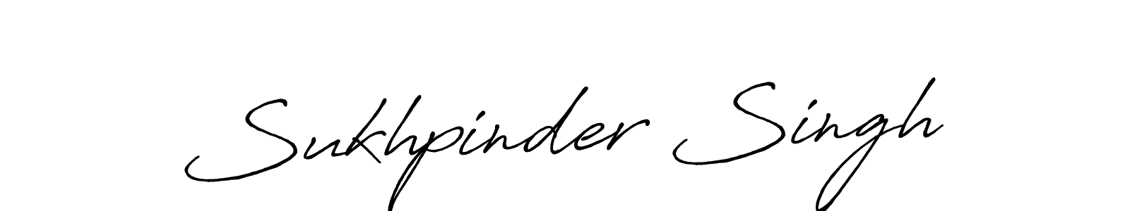 Create a beautiful signature design for name Sukhpinder Singh. With this signature (Antro_Vectra_Bolder) fonts, you can make a handwritten signature for free. Sukhpinder Singh signature style 7 images and pictures png